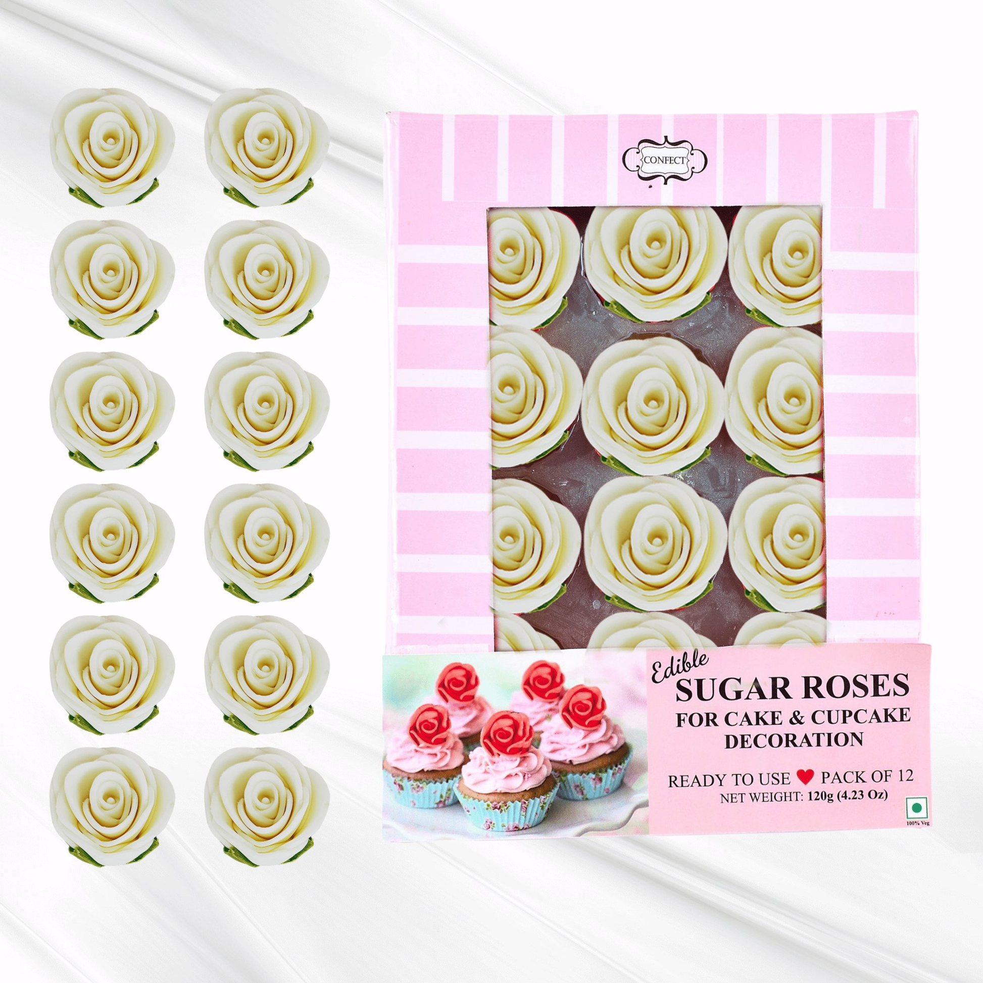 Confect White | Edible Sugar Flowers