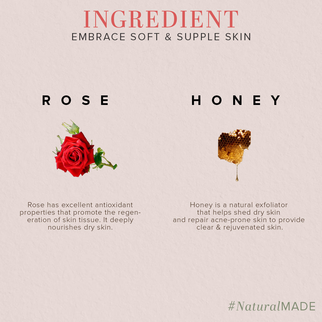 Khadi Natural Rose & Honey Loofah Soap Combo Pack Of 8 – 100gm Each 
