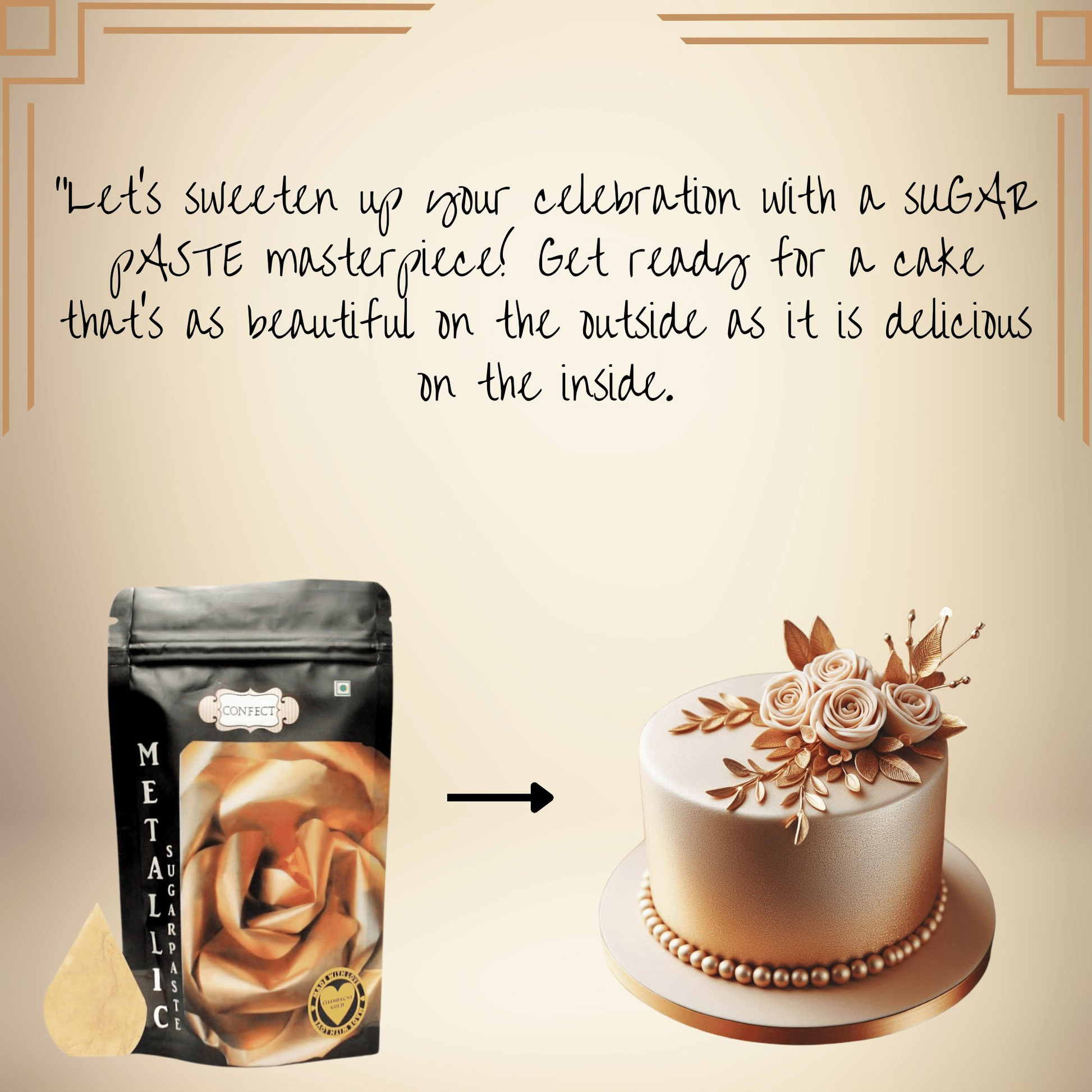 Confect Champagne Gold | Edible Sugar Paste