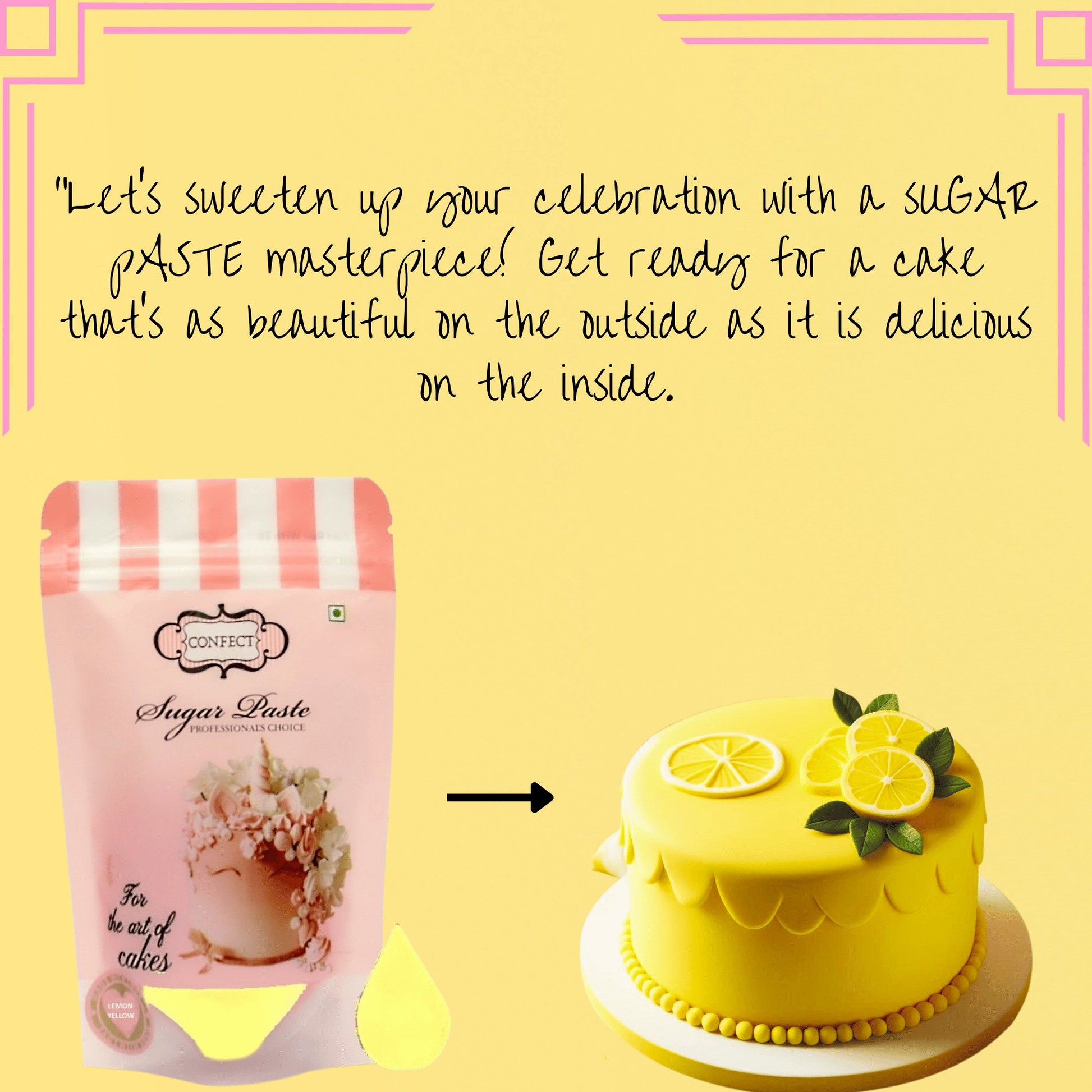 Confect Lemon Yellow Fondant | Edible Sugarpaste