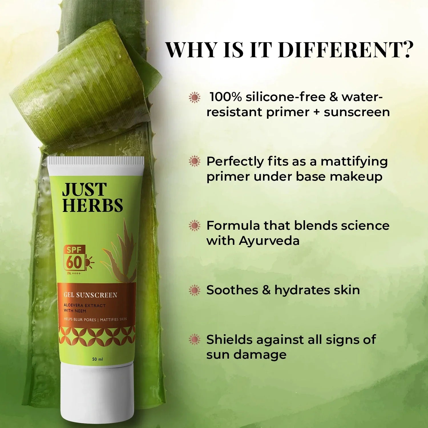 Gel Sunscreen with Neem & Aloe Vera | SPF 60 PA++++ 