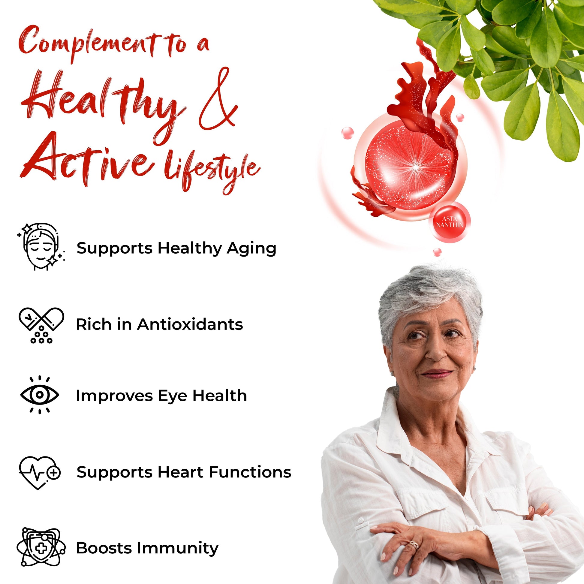 Health Veda Organics Plant Based Astaxanthin 8mg Capsules 