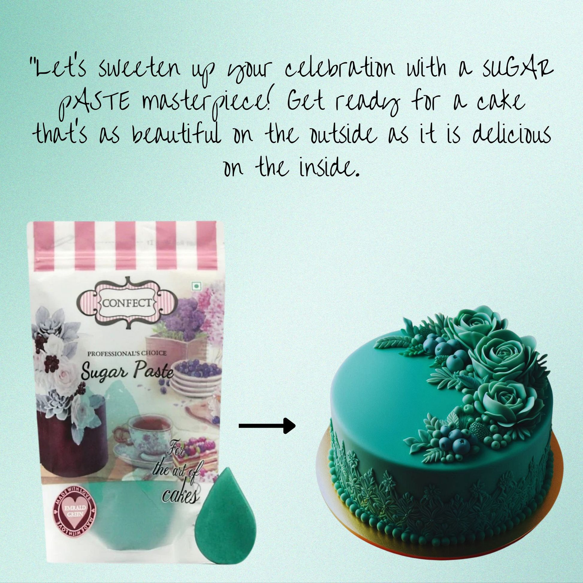 Confect Emerald Green Fondant | Edible Sugarpaste