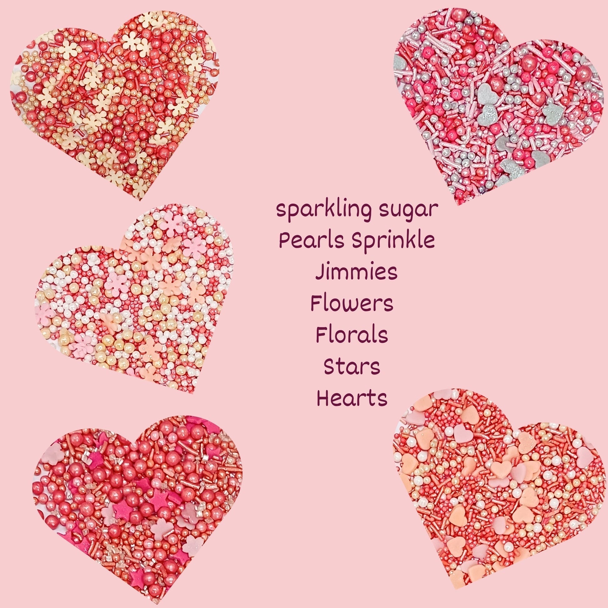Confect Valentine Sprinkles | 15 Edible Decoration for Baking & Dessert  Grab2Buy Confect Grab2Buy