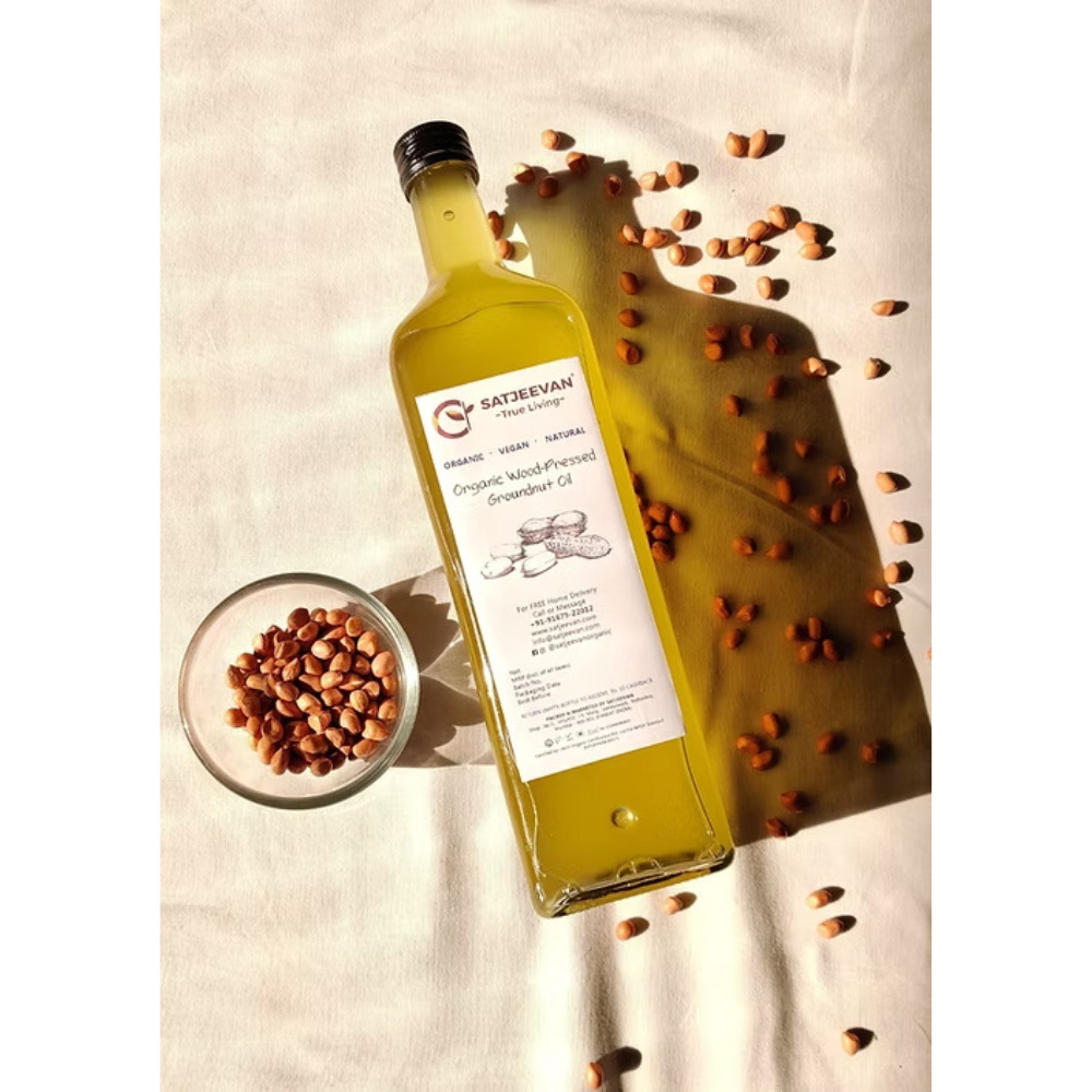 Satjeevan Organic Wood-Pressed Groundnut Oil 