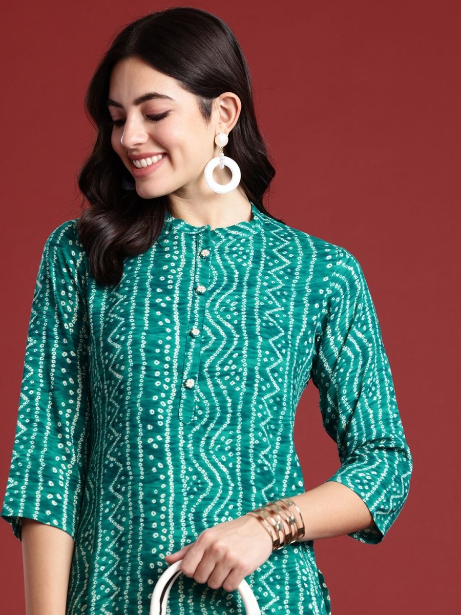 Anouk Bandhani Dyed Kurta | Grab2Buy