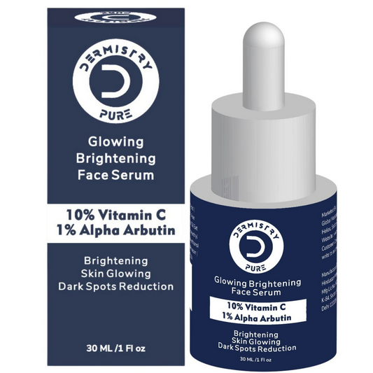 Dermistry 10% Vitamin C 1% Alpha Arbutin Dull Skin Brightening Lightening Fairness Glow Face Serum 