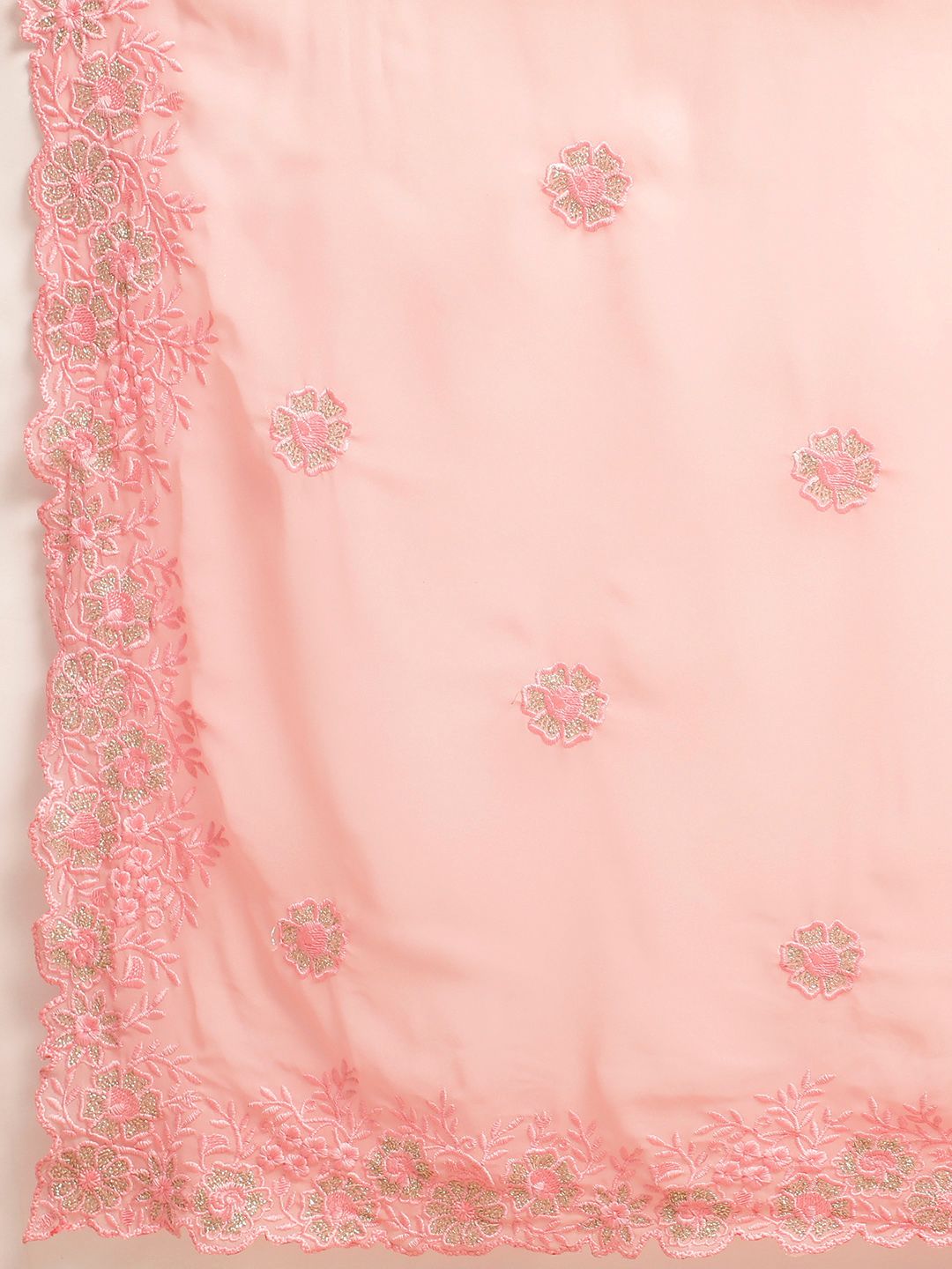 kasee Floral Zari Pure Georgette Saree
