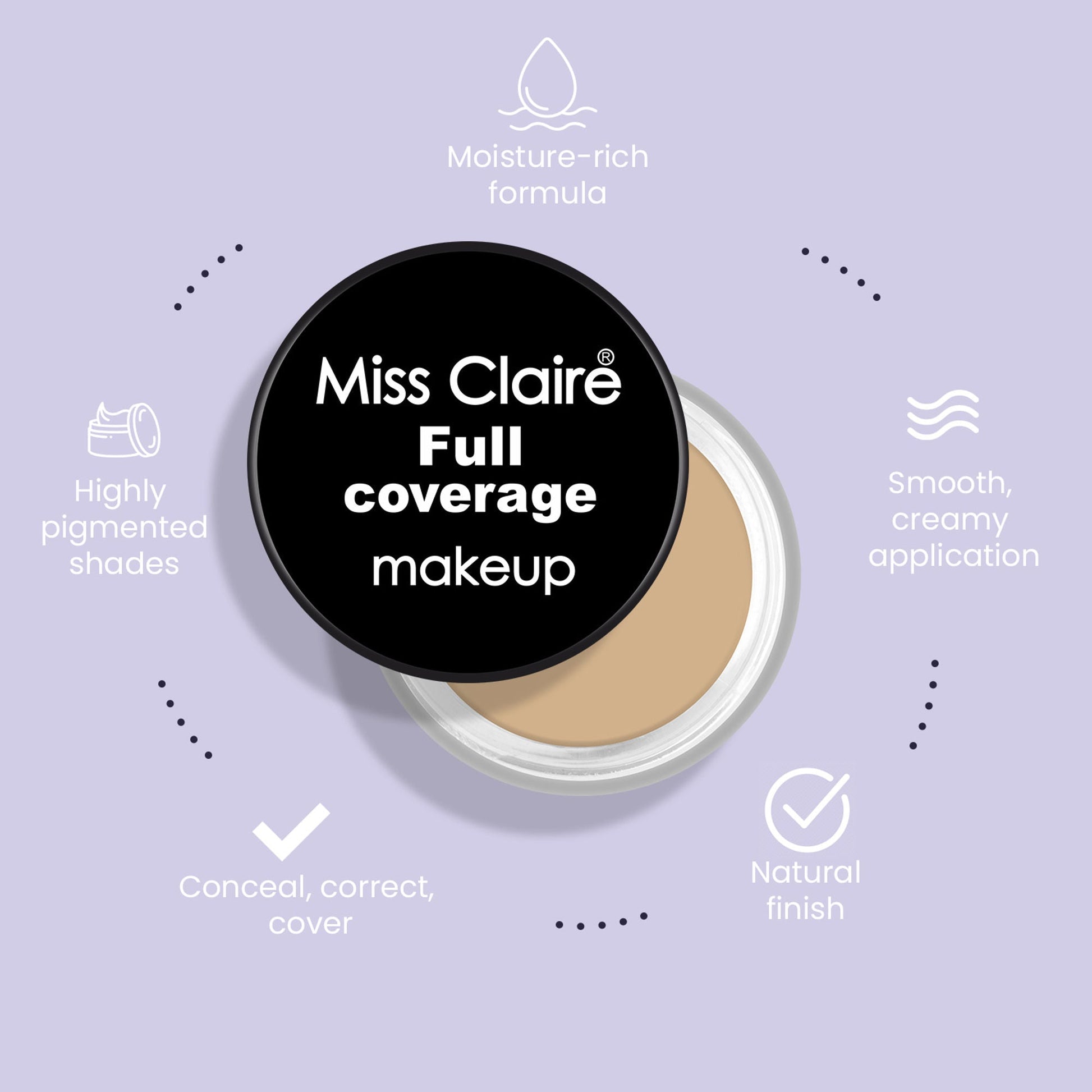 Miss Claire Full Coverage Makeup + Concealer - 4 | Swadesiicart