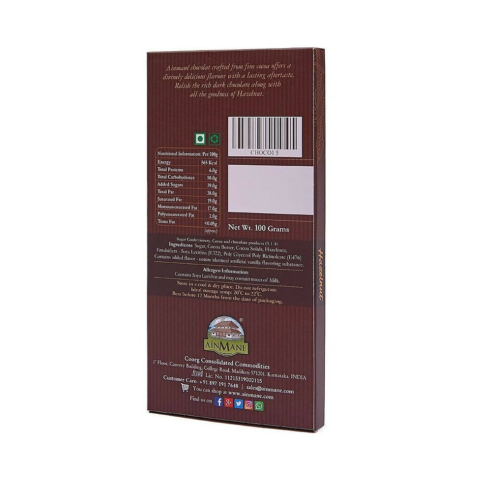 Ainmane Hazelnut Dark Chocolate 55% Cocoa - Grab2buy