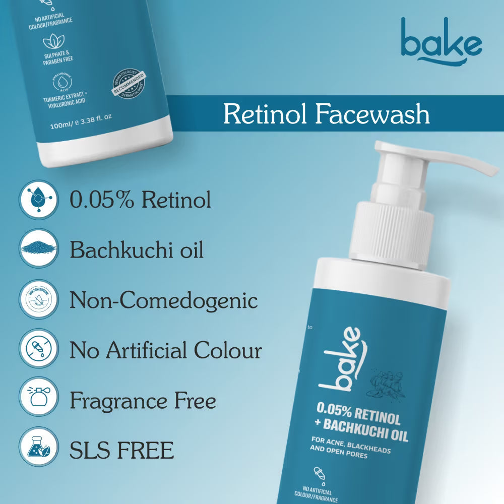 BAKE 0.05% Retinol Face Wash  Grab2Buy Bake Grab2Buy