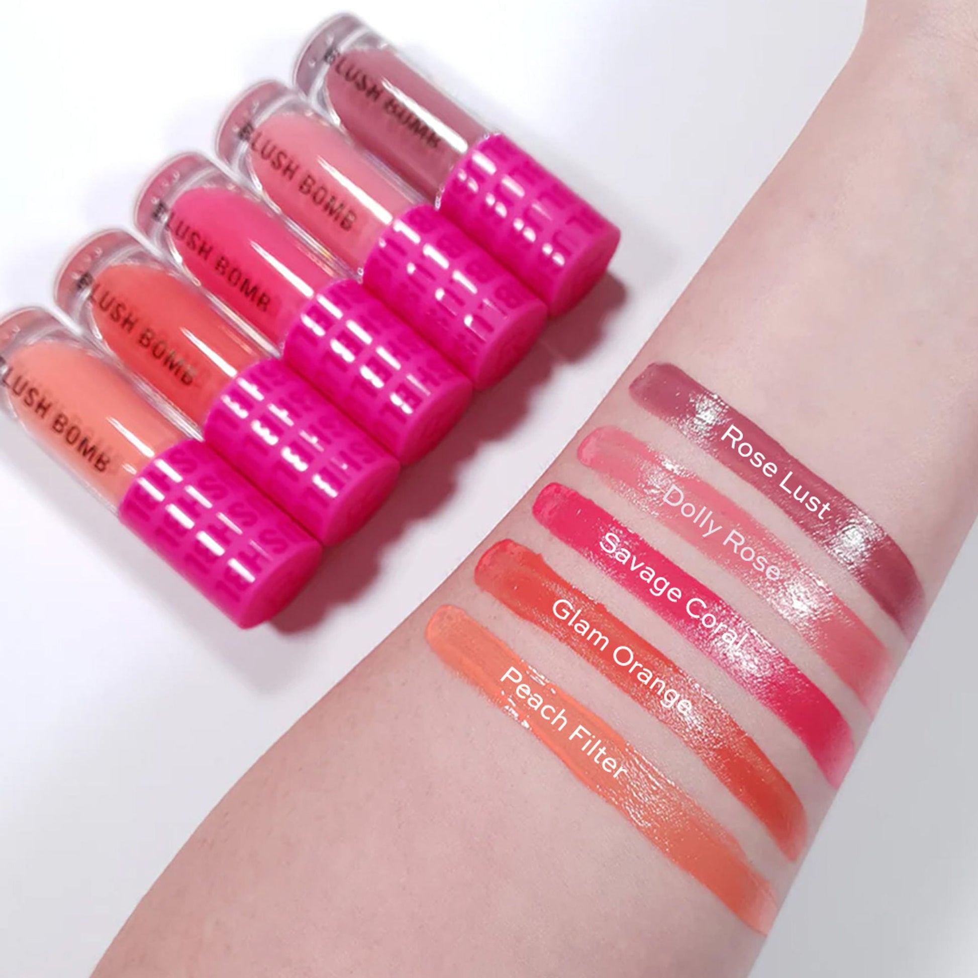 Makeup Revolution Bomb Cream Blusher-Lightweight Creamy Formula-Enriched With Vitamin E - Glam Orange