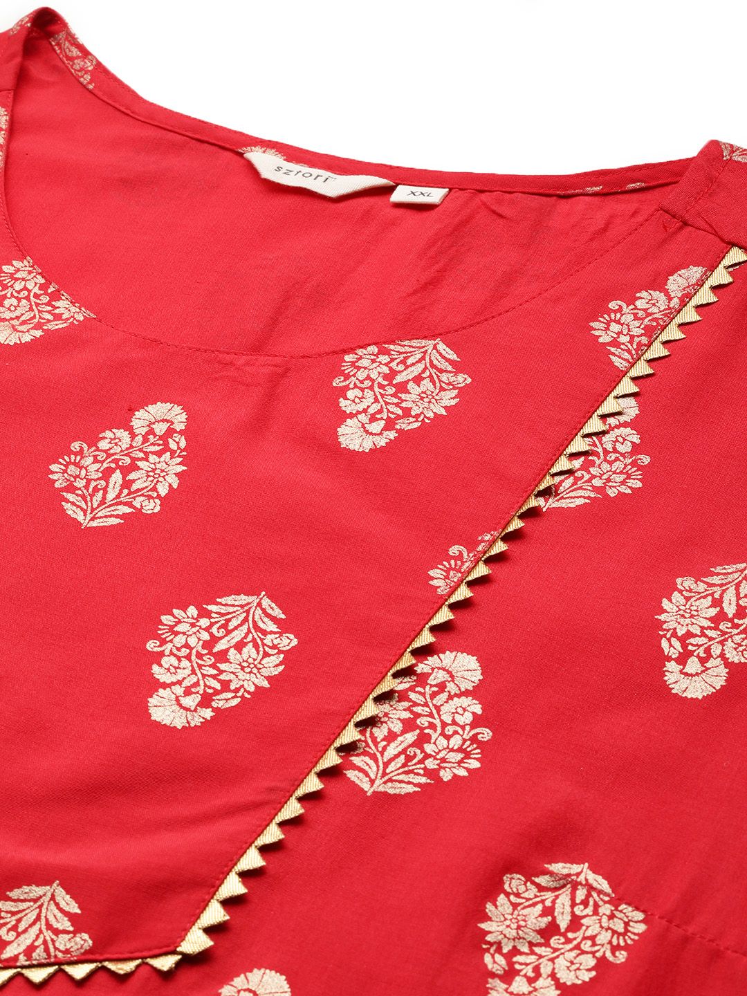 Sztori Plus Size Ethnic Motifs Printed Kurta Set