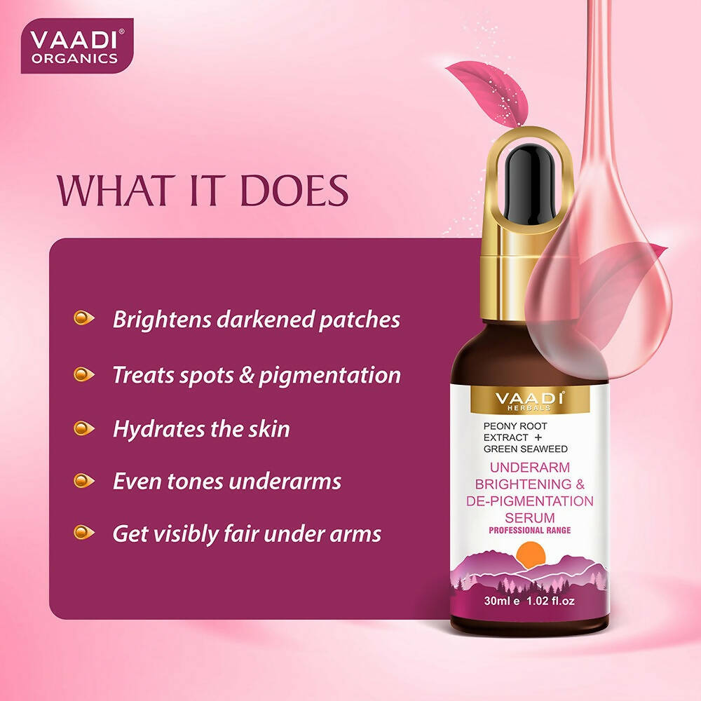 Vaadi Herbals Underarm Brightening & De-pigmentation Serum With Peony Root Extract & Green Seaweed  Grab2Buy Vaadi Herbals Grab2Buy