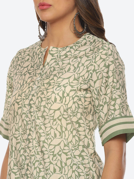 Biba Women Floral Printed Kurta with Trousers - Grab2buy