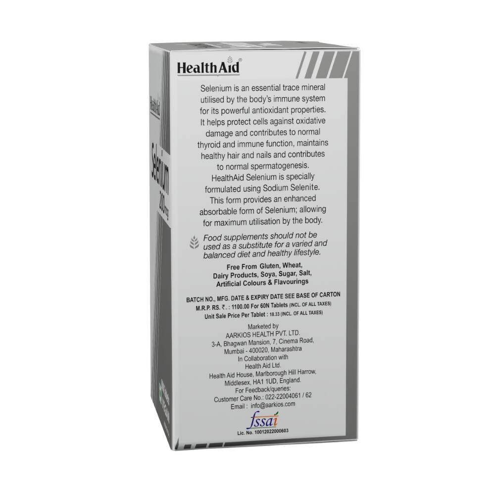 HealthAid Selenium 200 mcg Tablets 
