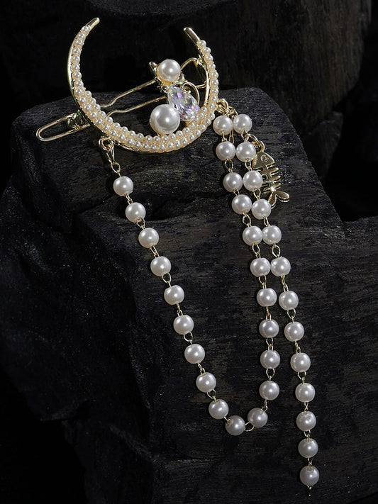 Panash Women Gold-Toned Embellished Bumpit Hair Pin - Grab2buy