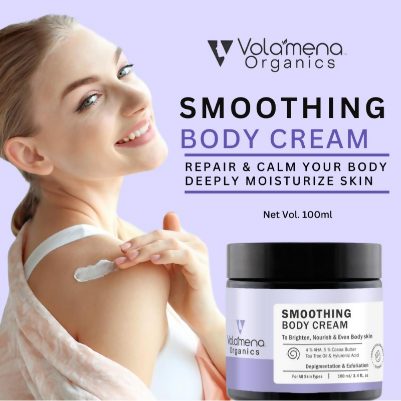 Volamena Smoothing Body Cream With AHA & Cocoa Butter  Grab2Buy Volamena Grab2Buy