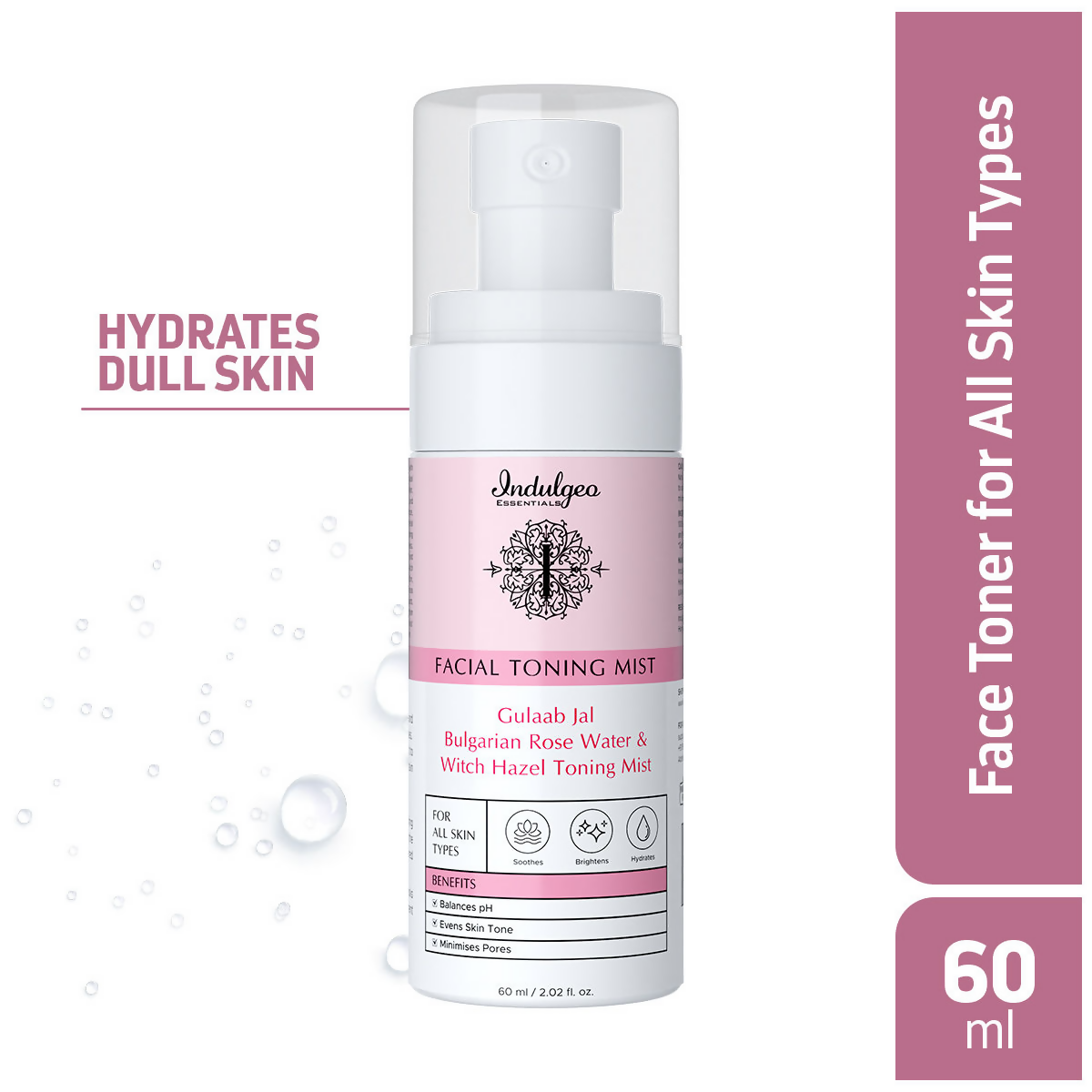 Indulgeo Essentials Gulaab Jal Facial Toning Mist 