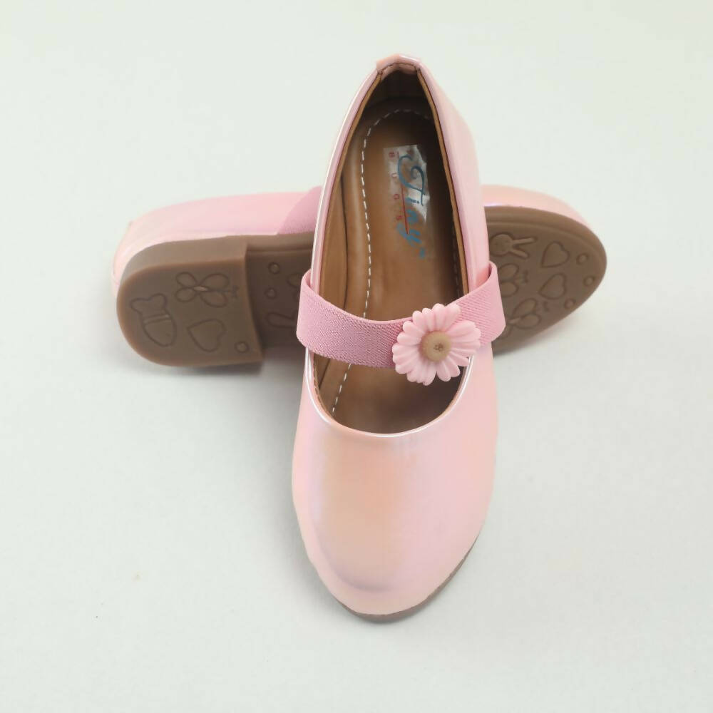 Tiny Bugs Girls Flower Embellished Ballerinas - Pink  Grab2Buy Tiny Bugs Grab2Buy