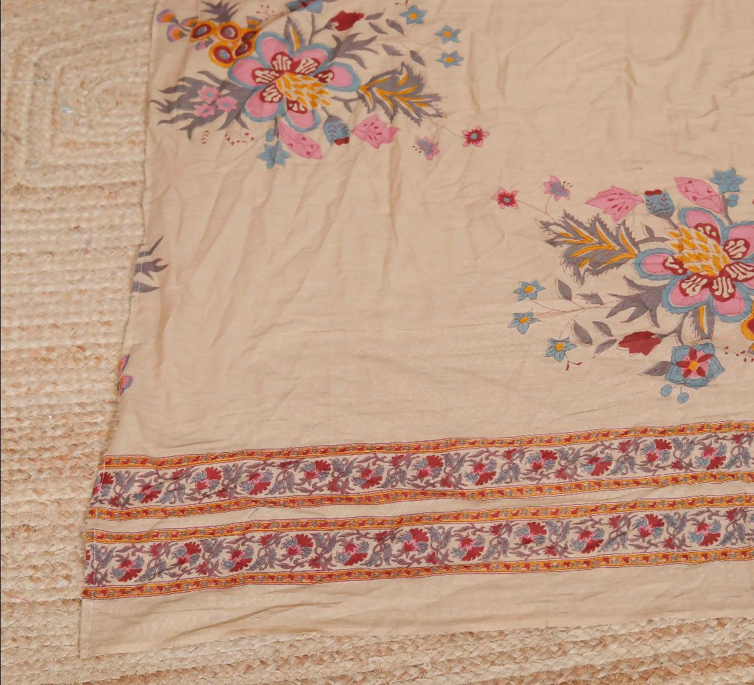 Miravan Womens Multicolor Floral Printed Pure Cotton Kurta And Palazzo With Dupatta Set