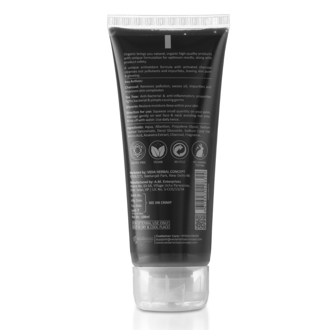 Prisa Organics Activated Charcoal Purifying Face Wash - Grab2buy