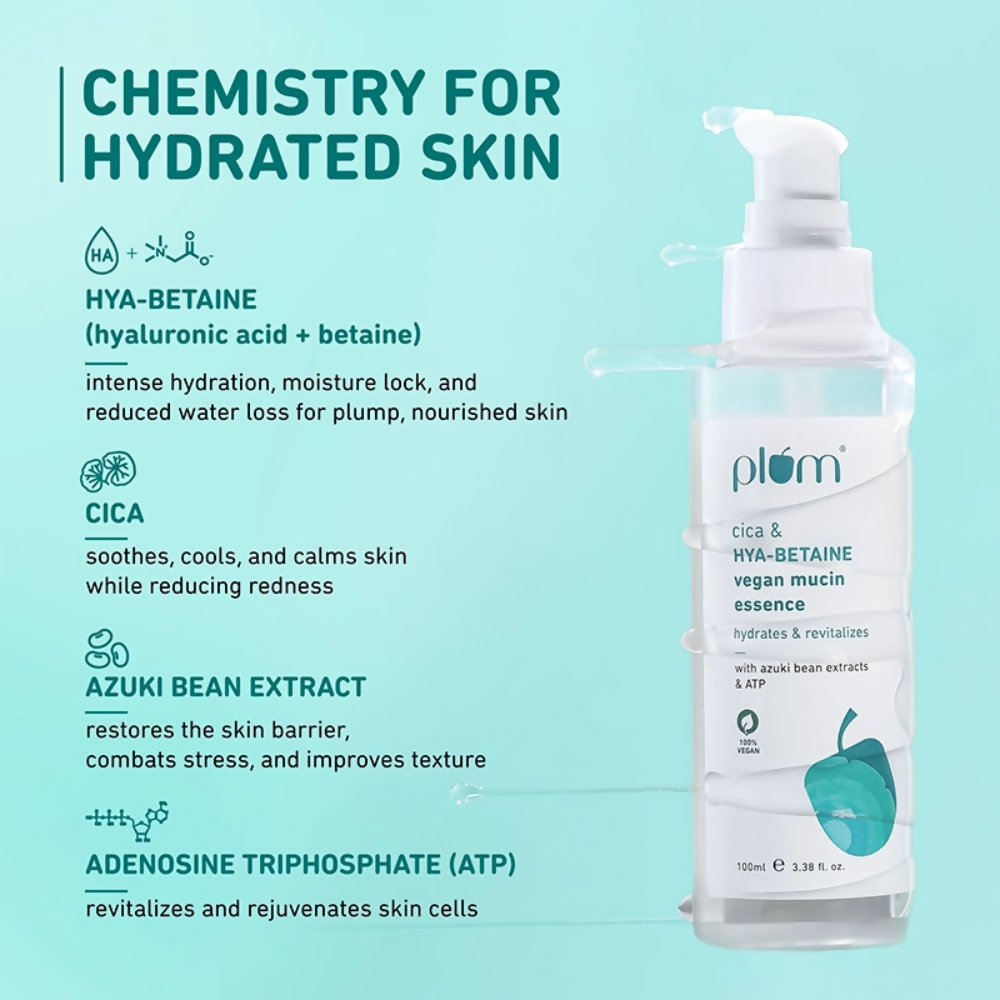 Plum Cica & Hya-Betaine Vegan Mucin Essence 