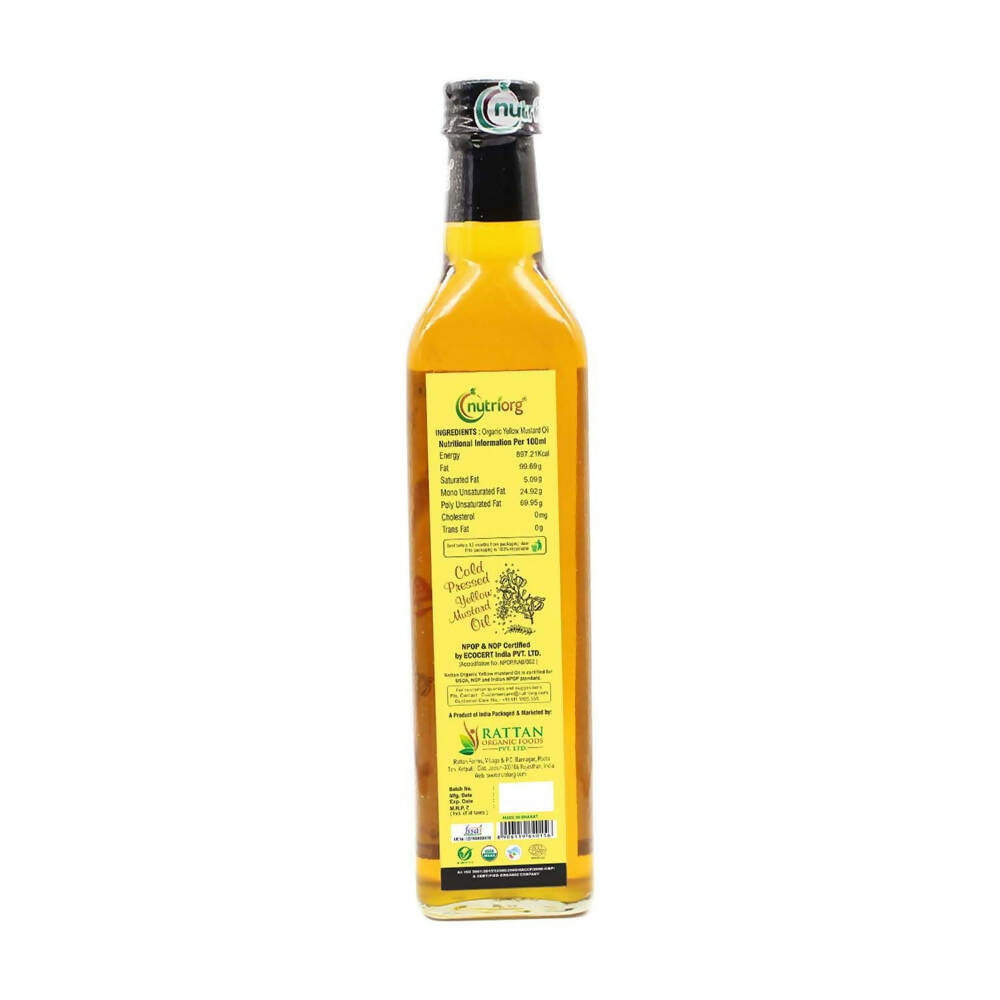Nutriorg Organic Yellow Mustard Oil - Grab2buy