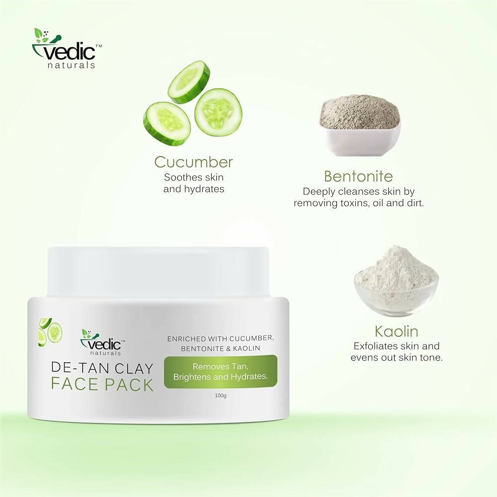 Vedic Naturals De Tan Clay Face Wash  Grab2Buy Vedic Naturals Grab2Buy