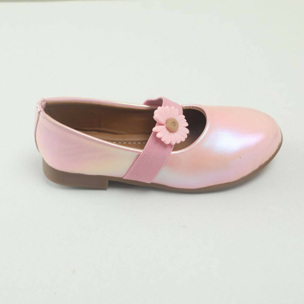 Tiny Bugs Girls Flower Embellished Ballerinas - Pink  Grab2Buy Tiny Bugs Grab2Buy
