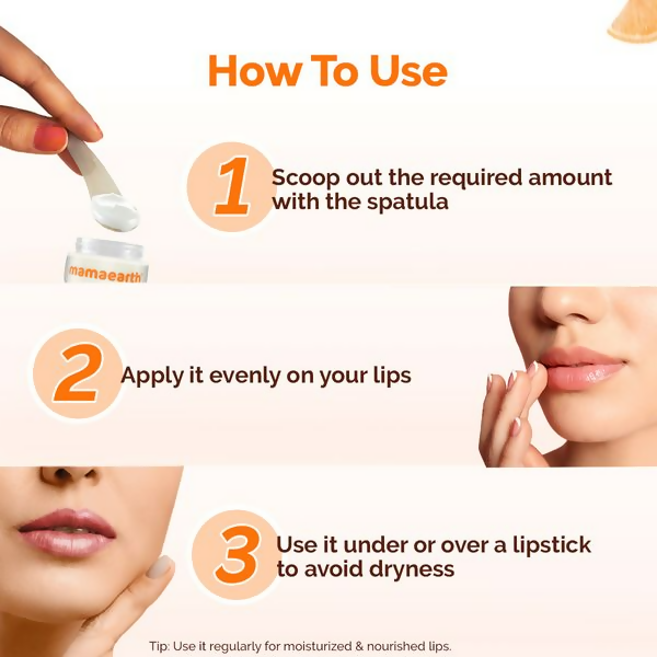 Mamaearth Vitamin C Moisture Therapy Lip Balm SPF 50 with Vitamin C & Honey For Lip Lightening 