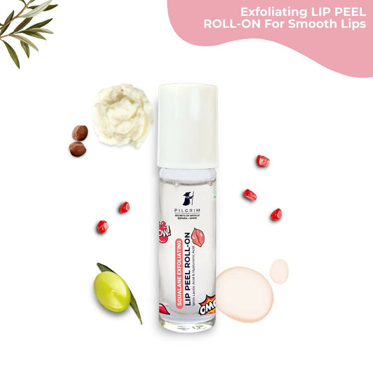 Pilgrim Spanish Lip Peel Roll-on with Lactic Acid & Hyaluronic Acid For Soft & Glossy Lips, Hydrating Dry & Flaky Lips - Grab2buy