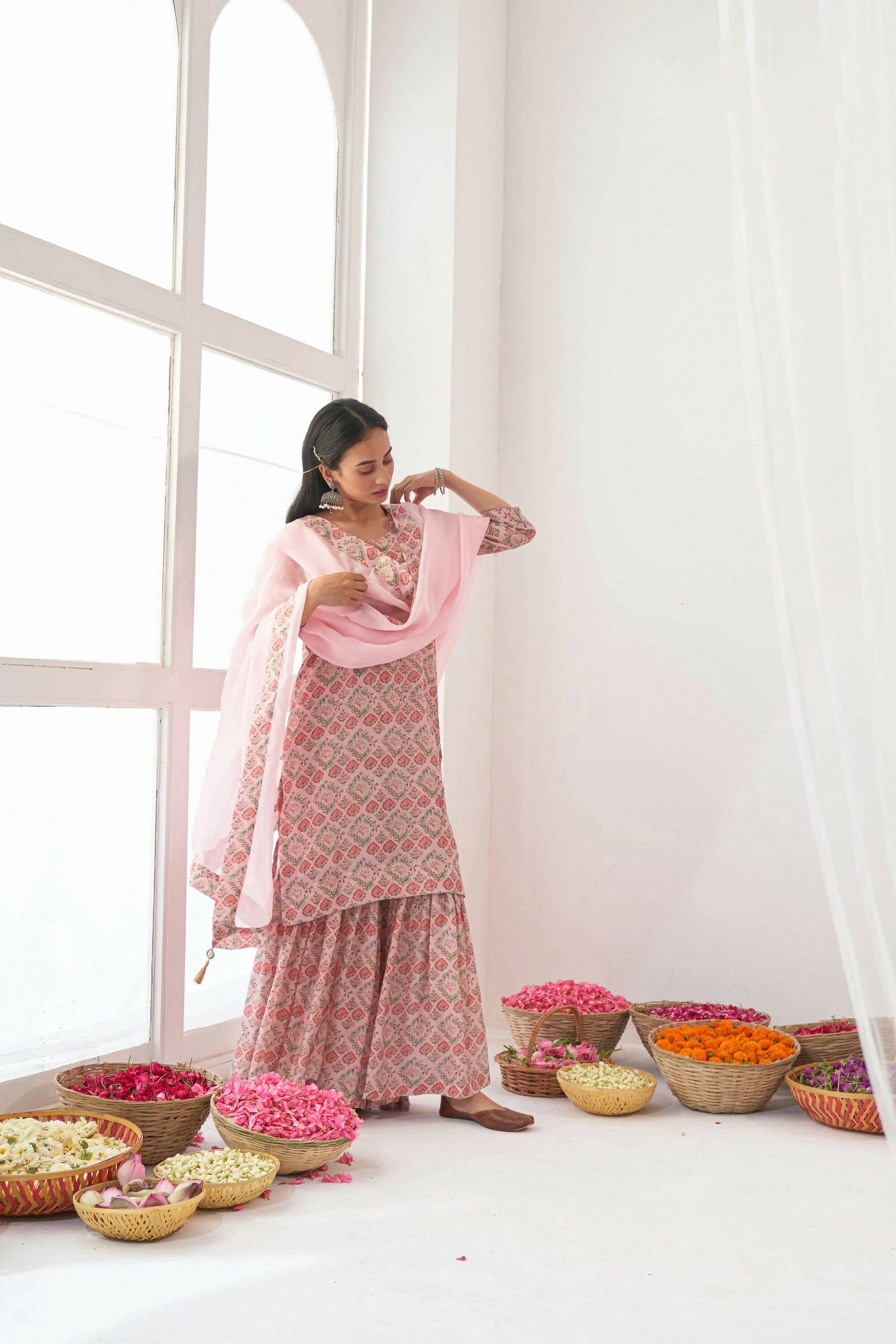 Designer Stylish Pink Muslin Stitched Suit With Dupatta - Anbazaar - Grab2buy