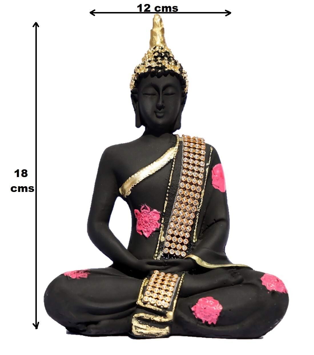Shri Balaji Enterprises Polyresin Sitting Lord Buddha Idol - Grab2buy
