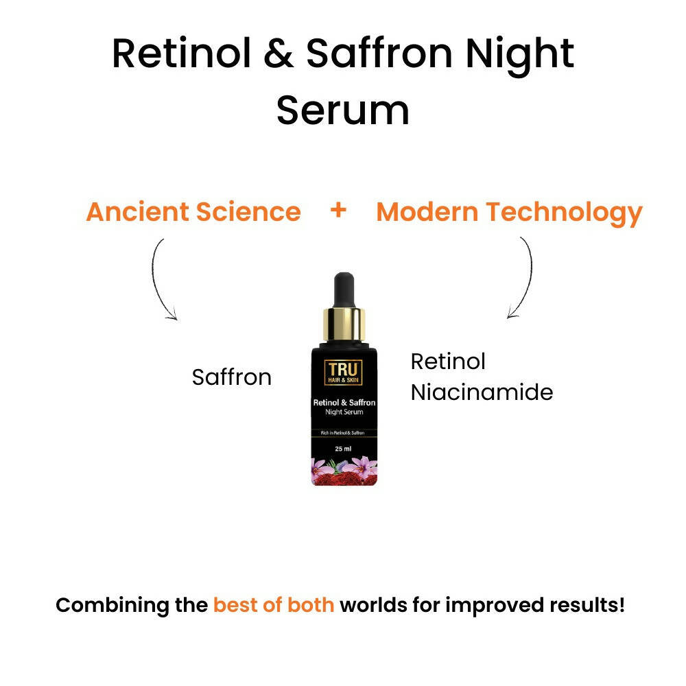 Tru Hair & Skin Retinol & Saffron Night Serum  Grab2Buy Tru Hair & Skin Grab2Buy