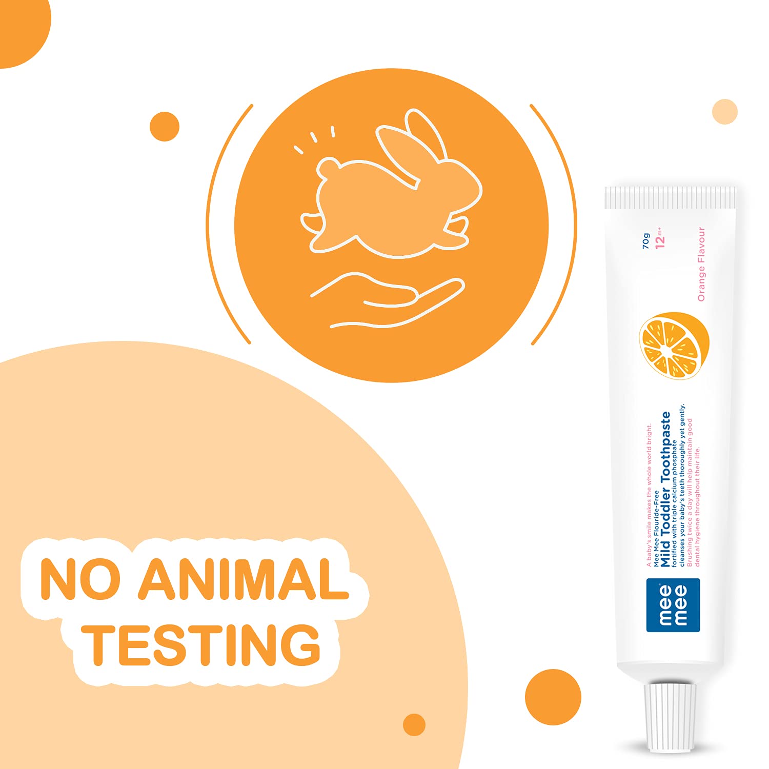 Mee Mee Fluoride-Free Mild Toddler Toothpaste - Orange Flavor - Grab2buy