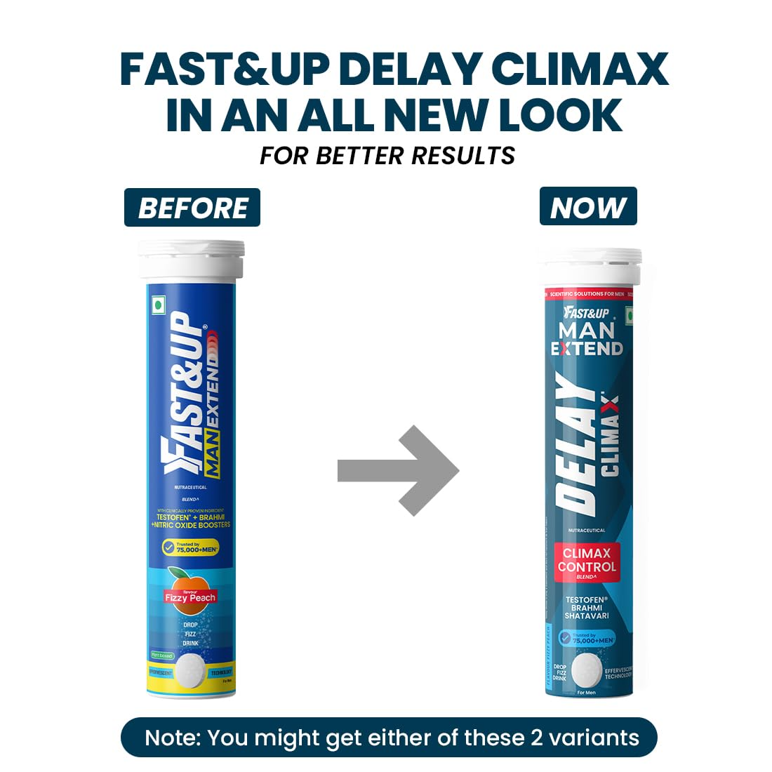 Fast&Up Man Extend Effervescent Tablets - Peach Flavor 