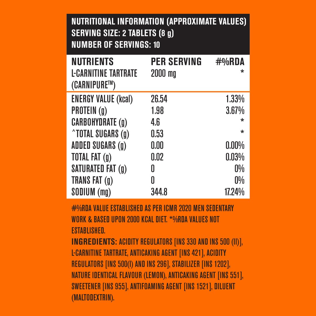 Fast&Up L-Carnitine Advanced Effervescent Tablets 