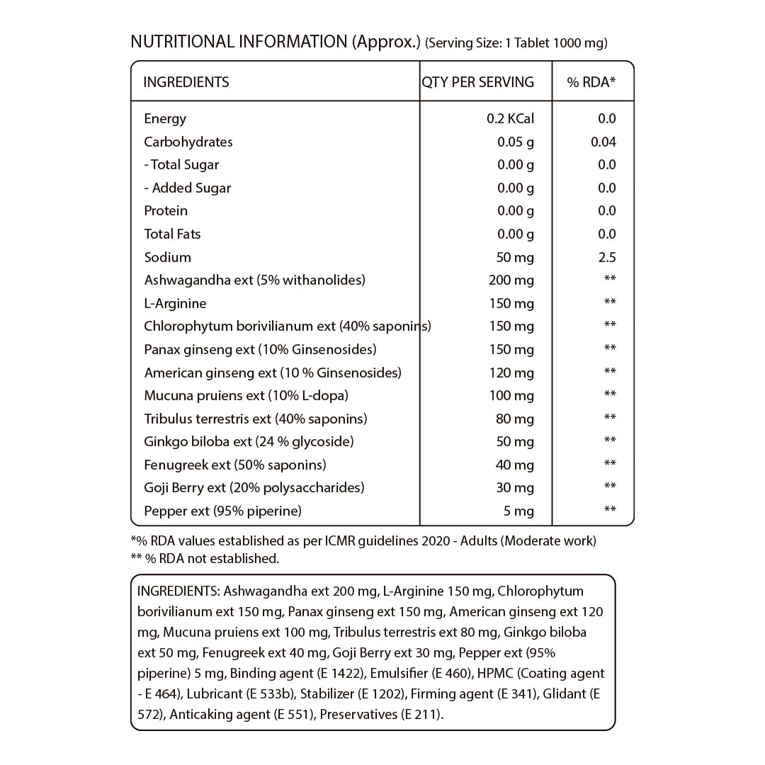 Pure Nutrition Ashwaginseng Veg Tablets 