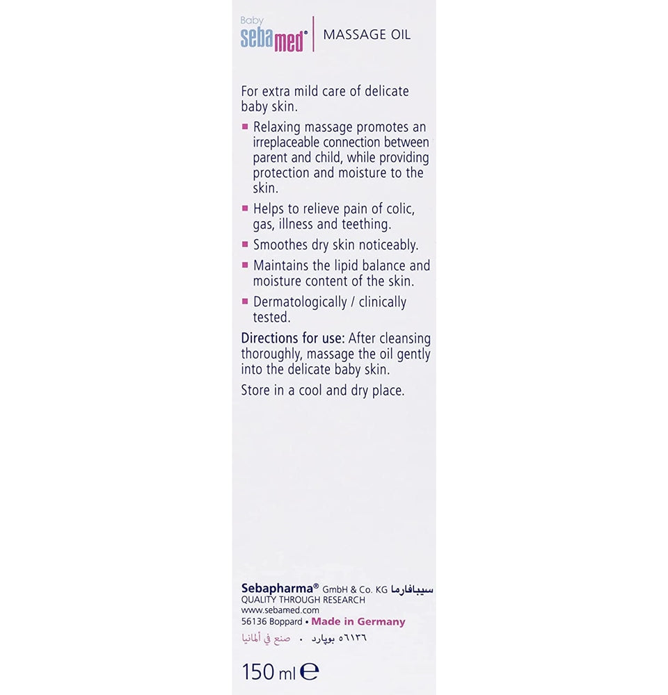 Sebamed Baby Massage Oil With Soya Oil For Newborn 