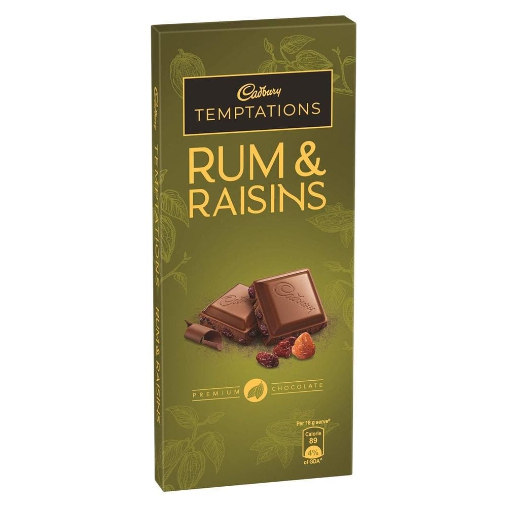 Cadbury Temptation Rum and Raisin Chocolate, 70 g  Grab2Buy Cadbury Grab2Buy