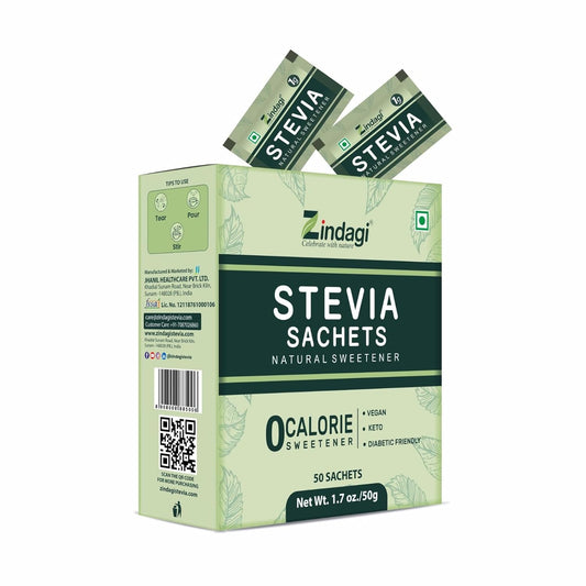 Zindagi Stevia Nature's Sweetener Sachets - Grab2buy