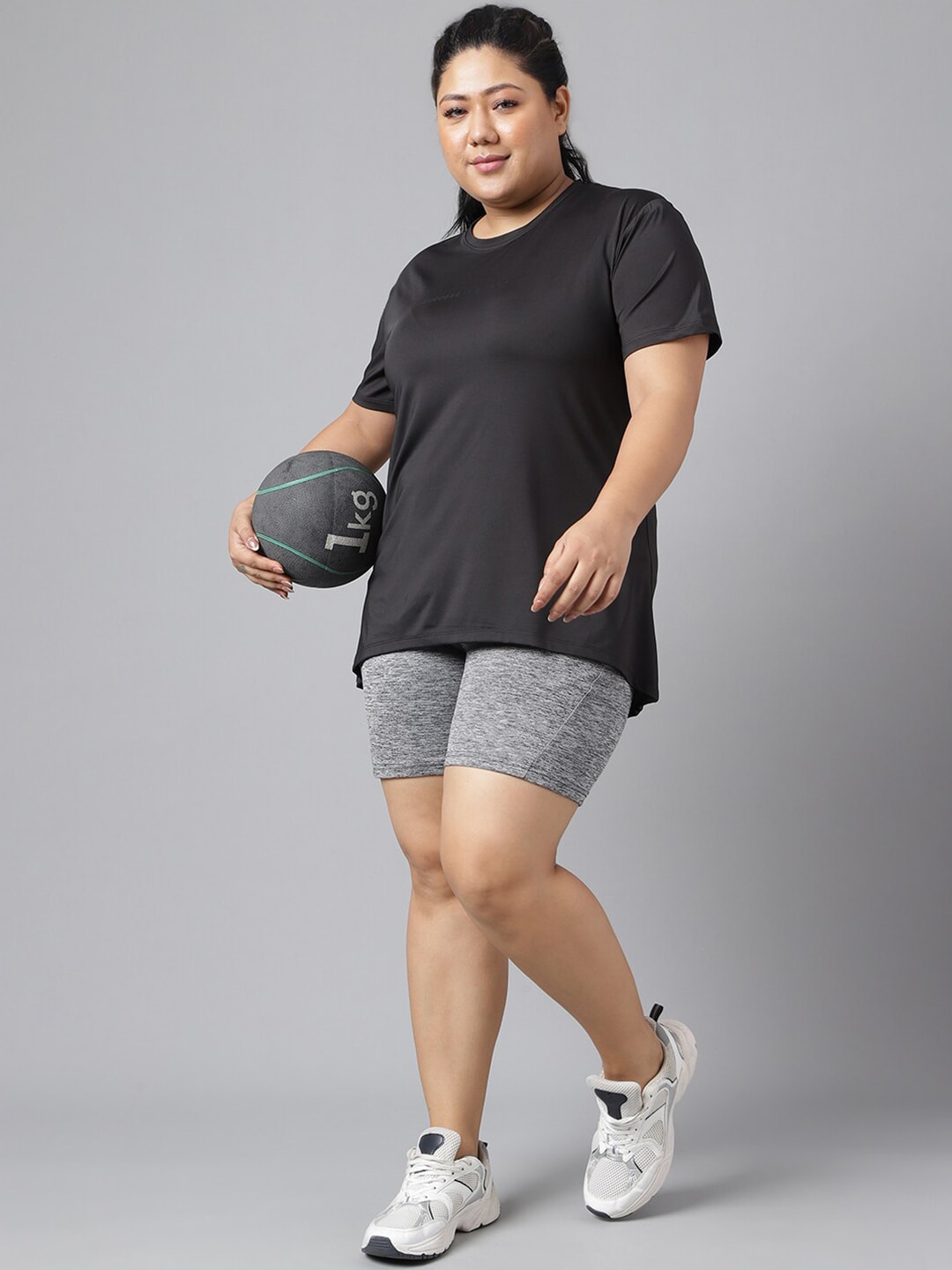 MKH Plus Size Drop-Shoulder Sleeves Dri-FIT Relaxed Fit Training T-shirt 