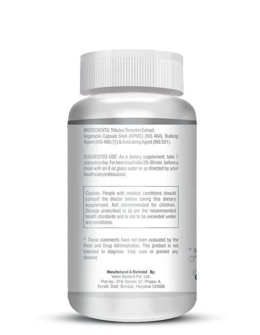 Vokin Biotech Tribulus Terrestris 700mg Energy, Performance & Stamina Veg Capsules  Grab2Buy Vokin Biotech Grab2Buy