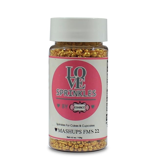 Confect Gold | Sprinkles Bottle for Decoration Bottle