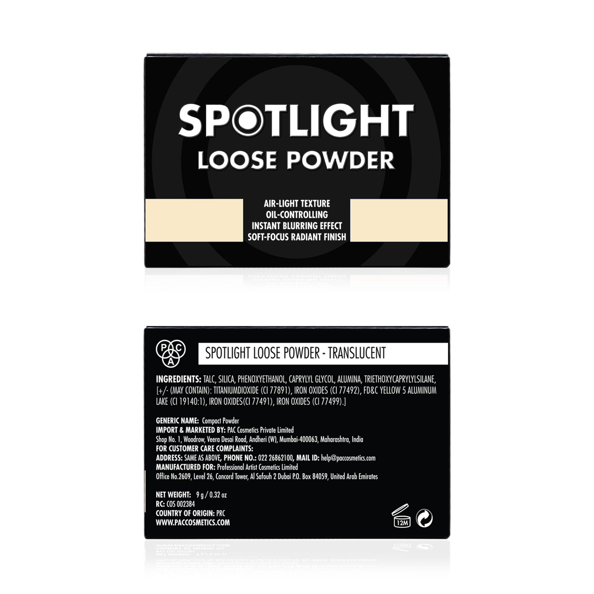 PAC Studio Spotlight Loose Powder - Transculent