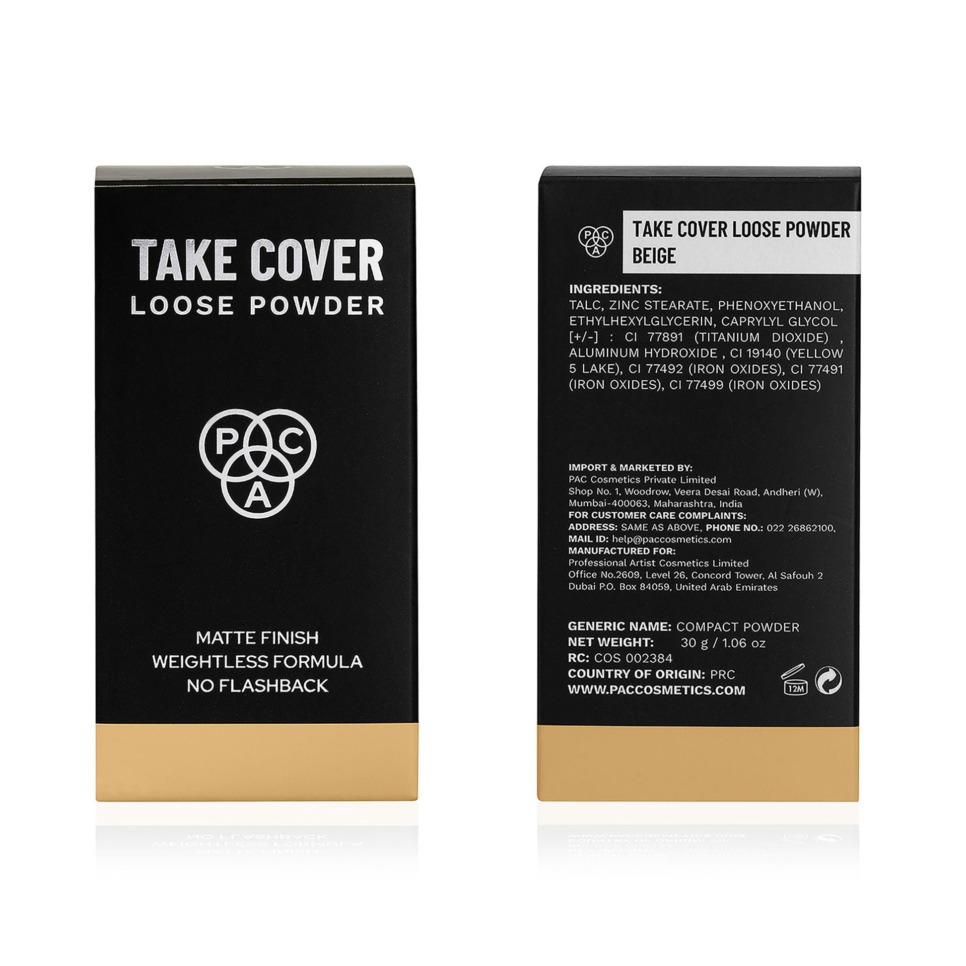 PAC Studio Take Cover Loose Powder - Beige