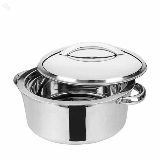 Stainless Steel Casserole, 1.5 Litres, Silver - Grab2buy