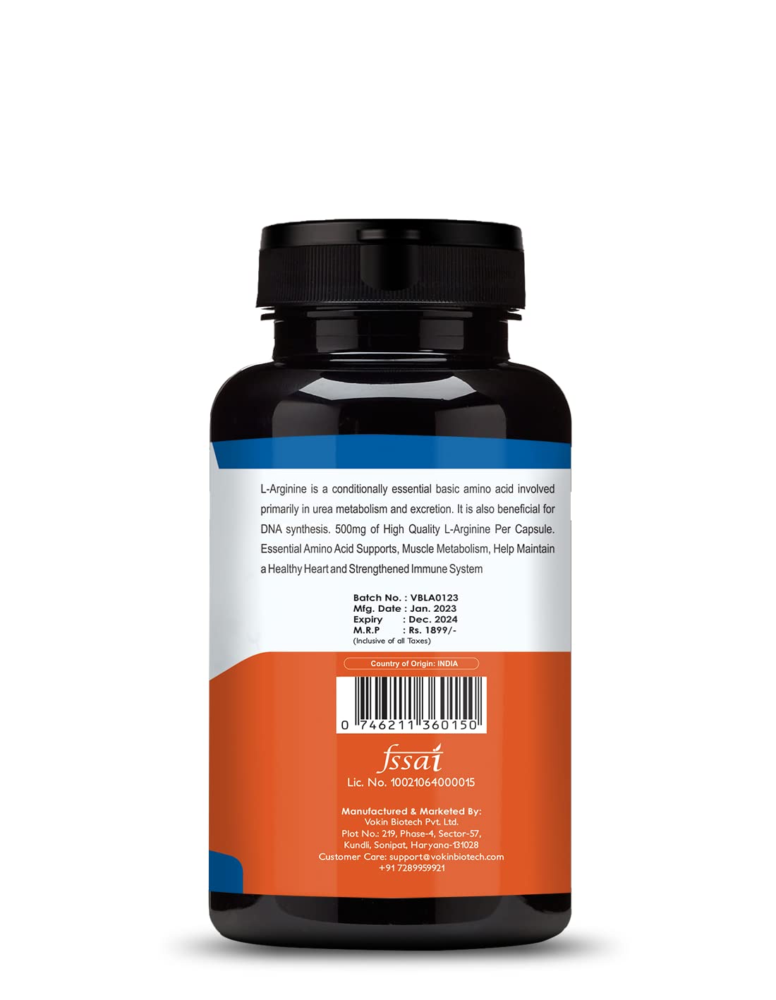 Vokin Biotech L Arginine 500mg With Essential Amino Acid and Nitric Oxide  Grab2Buy Vokin Biotech Grab2Buy