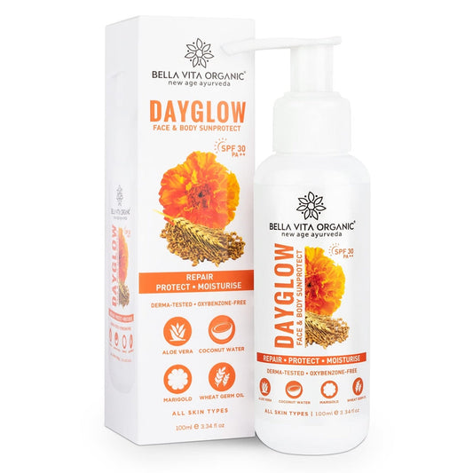 Bella Vita Organic Day Glow Sun Protect Face And Body Lotion SPF 30+